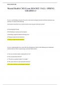 Mental Health CMS Exam 2024&sol;2025  FALL- SPRING GRADED A&plus;