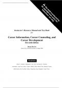 Solutions Manual & Test Bank - Career Information&comma; Career Counseling&comma; and Career Development&comma; 11th Edition &lpar;Brown&comma; 2016&rpar;&comma; Chapters 1-17 &vert; All Chapters