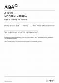 AQA A LEVEL MODERN HEBREW PAPER 3 &lpar;7672&sol;3&rpar;  2024