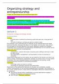 Lectures and lecture notes Organizing Strategy and Entrepeneurship &lpar;440807-M-6&rpar; 
