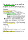 Lecture notes and Workgroup answers Complexity in Organizations &lpar;440803-M-6&rpar; 