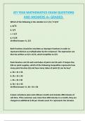 ATI TEAS MATHEMATICS EXAM QUESTIONS  AND ANSWERS A&plus; GRADED&period; 