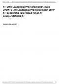 ATI 2019 Leadership Proctored &vert;2024-2025 UPDATE &vert;ATI Leadership Proctored Exam 2019&sol; ATI Leadership &lpar;Download for an A&plus; Grade&rpar;&sol;GRADED A&plus;