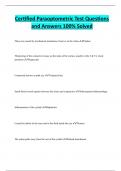 Certified Paraoptometric Test Questions and Answers 100&percnt; Solved
