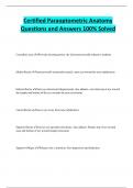 Certified Paraoptometric Anatomy Questions and Answers 100&percnt; Solved
