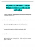 Certified Paraoptometric Assistant &lpar;CPO&rpar; Exam Questions and Answers 100&percnt; Solved