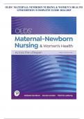 OLDS&rsquo; MATERNAL-NEWBORN NURSING & WOMEN&rsquo;S HEALTH 12TH EDITION &sol;COMPLETE GUIDE 2024-2025