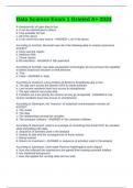 Data Science Exam 1 Graded A&plus; 2024
