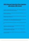 NAUI Advanced Scuba Diver Exam Questions with Answers 100&percnt; Correct