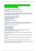 Data Science Test 1 Study Guide with Complete Solutions