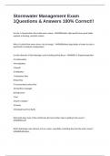 Stormwater Management Exam 1Questions & Answers 100&percnt; Correct&excl;&excl;