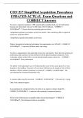 CON 237 Simplified Acquisition Procedures UPDATED ACTUAL Exam Questions and  CORRECT Answers