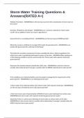 Storm Water Training Questions & Answers&lpar;RATED A&plus;&rpar;