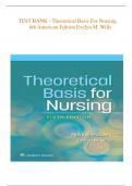 TEST BANK - Theoretical Basis for Nursing&comma; 6th American Edition &lpar; Evelyn M&period; Wills&comma; 2022&rpar; All Chapters &vert;&vert; Latest Edition