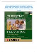 CURRENT DIAGNOSIS AND TREATMENT PEDIATRICS&comma; TWENTIETH EDITION &lpar;LANGE CURRENT SERIES&rpar; 20TH EDITION BY WILLIAM HAY &comma; MYRON LEVIN &comma; ROBIN DETERDING &comma; JUDITH SONDHEIMER &vert; LATEST TEST BANK &vert;VERIFIED CHAPTERS&vert; 100&percnt; VERIFIED ANSWERS&vert; NEWEST EDITION