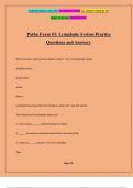 Patho Exam &num;3&colon; Lymphatic System Practice Questions and Answers