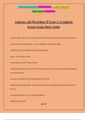 Anatomy and Physiology II Exam 2&colon; Lymphatic System Exam Study Guide