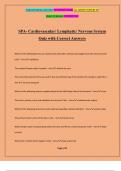 SPA- Cardiovascular&sol; Lymphatic&sol; Nervous System Quiz with Correct Answers