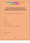 Exam 2- Lymphatic system&comma; Immune system&comma; Respiratory system Practice Questions and Answers