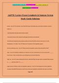 A&P II&colon; Lecture Exam Lymphatic & Immune System Study Guide Solutions