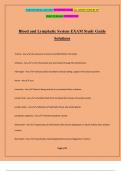 Blood and Lymphatic System EXAM Study Guide Solutions