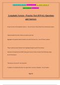 Lymphatic System - Practice Test &lpar;FINAL&rpar; Questions and Answers