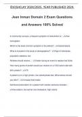 Jean Inman Domain 2 Exam Questions and Answers 100&percnt; Solved