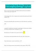  Cumulative Exam Review 2024&sol;2025 Questions and Answers 100&percnt; Solved