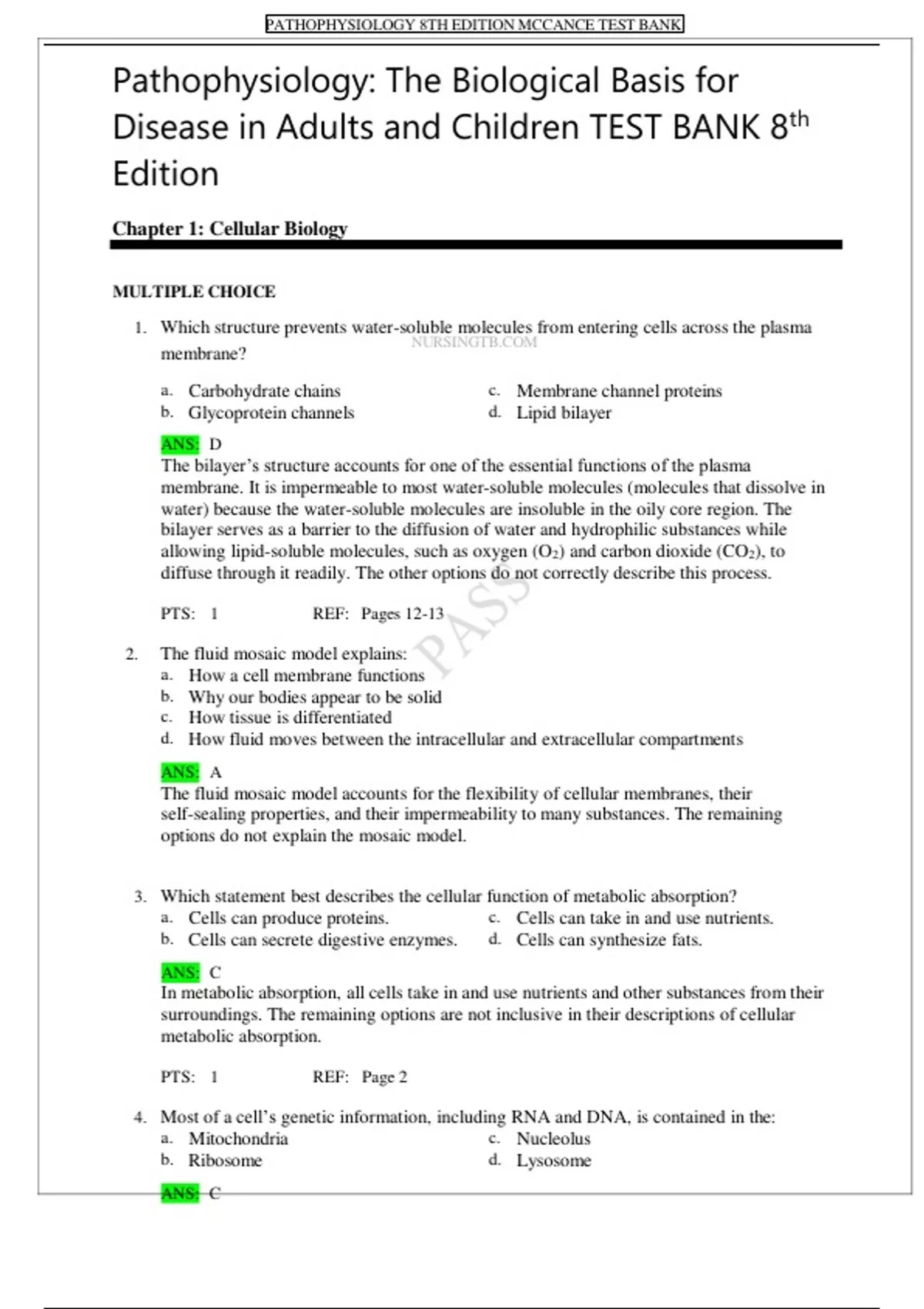 Pathophysiology: The Biological Basis for Disease in Adults and ...
