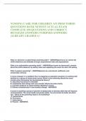 NURSING CARE FOR CHILDREN ATI PROCTORED  QUESTIONS BANK NEWEST ACTUAL EXAM  COMPLETE 350 QUESTIONS AND CORRECT  DETAILED ANSWERS &lpar;VERIFIED ANSWERS&rpar;  &vert;ALREADY GRADED A&plus;