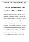 Leik FNP Certification Review Exam Questions and Answers 100&percnt; Solved