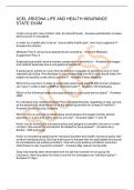 XCEL ARIZONA LIFE AND HEALTH INSURANCE STATE EXAM