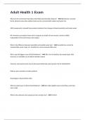 Adult Health 1 Exam Questions And Answers  Latest 2025&sol;2026