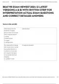 BKAT 9R EXAM NEWEST 2024 &lpar;2 LATEST VERSIONS A & B&rpar; WITH RHYTHM STRIP FOR INTERPRETATION ACTUAL EXAM QUESTIONS AND CORRECT DETAILED ANSWERS
