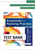 TEST BANK For Essentials for Nursing Practice 9th Edition By Potter & Perry&comma; ISBN&colon; 9780323481847&comma; All 40 Chapters Covered&comma; Verified Latest Edition