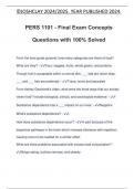 PERS 1101 - Final Exam Concepts Questions with 100&percnt; Solved