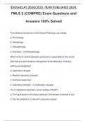 PMLS Exam Package Deal Questions and Answers 100&percnt; Solved