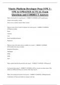 Vlocity Platform Developer Prep &lpar;VPE 3 - VPE 6&rpar; UPDATED ACTUAL Exam  Questions and CORRECT Answers