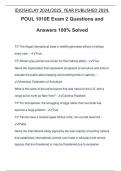 POUL 1010E Exam 2 Questions and Answers 100&percnt; Solved