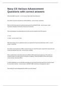 Navy CS Various Advancement Questions with correct answers&period;