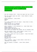 STATE EXAM NURSING NEW ZEALAND QUESTIONS WITH COMPLETE ANSWERS&period;