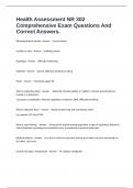 Health Assessment NR 302 Comprehensive Exam Questions And Correct Answers&period;