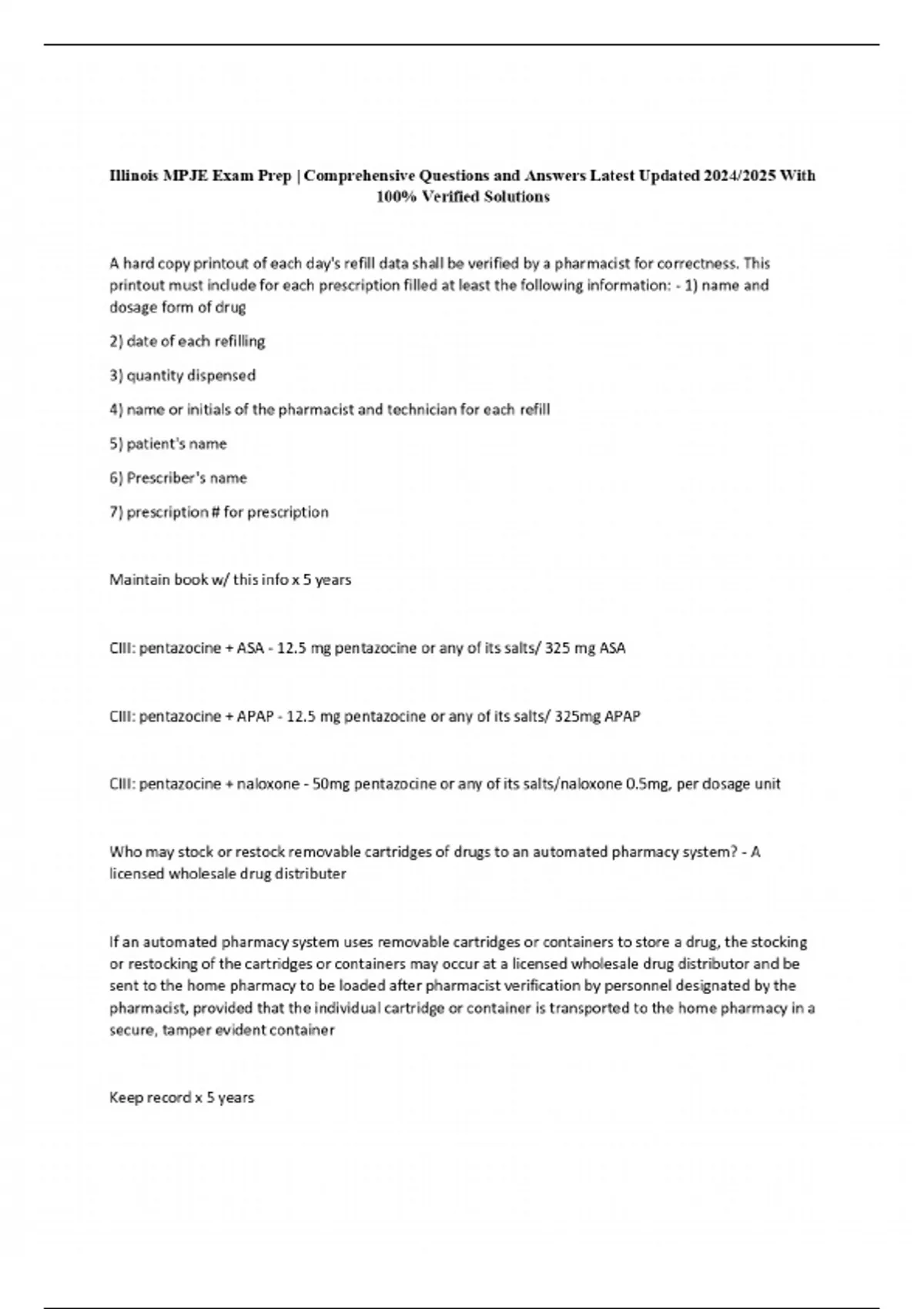 Illinois MPJE Exam Prep | Comprehensive Questions and Answers Latest ...