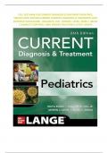 FULL TEST BANK FOR CURRENT DIAGNOSIS & TREATMENT PEDIATRICS&comma; TWENTY-SIXTH EDITION &lpar;CURRENT PEDIATRIC DIAGNOSIS & TREATMENT&rpar; 26TH EDITION BY MAYA BUNIK &comma; WILLIAM W&period; HAY &comma; MYRON J&period; LEVIN &comma; MARK J&period; ABZUG &vert; COMPLETE CHAPTERS&vert; 100&percnt; VERIFIED SOLUTIONS&vert; LATEST U
