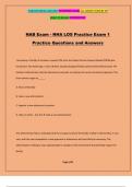 NAB Exam - NHA LOS Practice Exam 1 Practice Questions and Answers