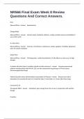 NR566 Final Exam Week 8 Review Questions And Correct Answers&period;