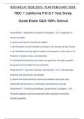 CALIFORNIA Exam Package Deal Questions and Answers 100&percnt; Solved