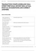 TRANSACTION COMPS MODELLING WALL STREET PREP EXAM NEWEST 2024 ACTUAL EXAM ALL 50 QUESTIONS AND CORRECT  ANSWERS 