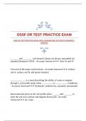 OSSF DR TEST PRACTICE EXAM WITH GUARANTEED ACCURATE ANSWERS &vert;VERIFIED