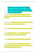 Phlebotomy Certification EXAM with actual questions & answers&sol; latest update &lpar;2024&sol;2025&rpar; &lpar;Certified Answers&rpar; graded A&plus;